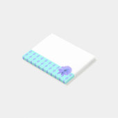 Post-it® Bordure à motif diamant Fleur violette (Incliné)