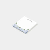 Post-it® Bordure Aquarelle Hydrangea Bleue Personnalisée (Incliné)