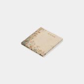 Post-it® Bordure beige Fleur sauvage Boho rustique (Incliné)