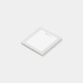 Post-it® Bordure blanche argent gris clair moderne Script (Incliné)