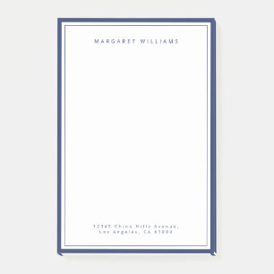 Post-it® Bordure Bleu Marine Minimaliste Moderne