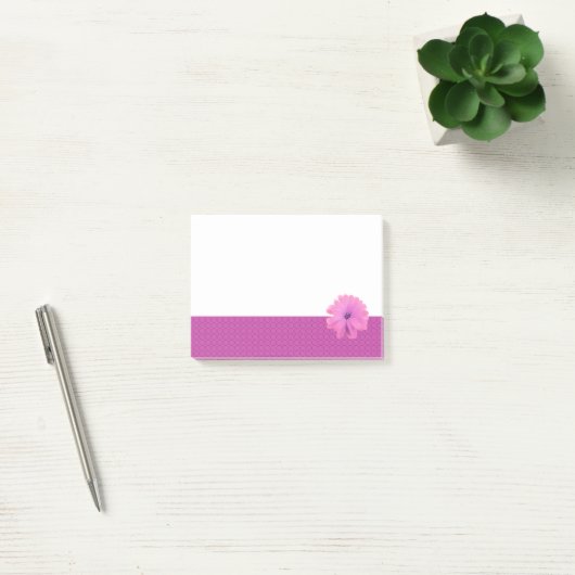 Post-it® Bordure circulaire rose Fleur (Bureau)