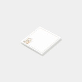 Post-it® Bordure claire Beige mignonne Chat avec crème glac (Incliné)