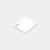Post-it® Bordure claire Chat beige mignon avec cône de crèm (Incliné)