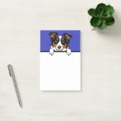 Post-it® Bordure Collie Cute Herding Chiot Amoureux des chi (Bureau)