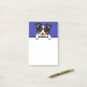 Post-it® Bordure Collie Cute Herding Chiot Amoureux des chi (Sur un bureau)
