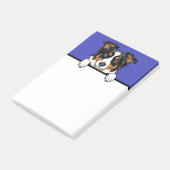 Post-it® Bordure Collie Cute Herding Chiot Amoureux des chi (Incliné)
