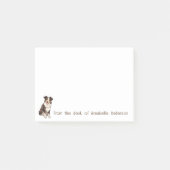 Post-it® Bordure Collie Personnaliser les notes (Devant)