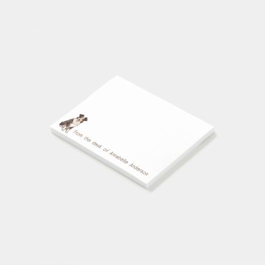 Post-it® Bordure Collie Personnaliser les notes (Incliné)