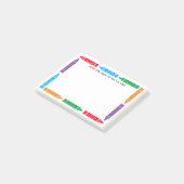 Post-it® Bordure Crayon mignonne du bureau de l'enseignant  (Incliné)