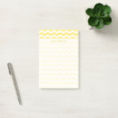 Post-it® Bordure de crème jaune Chevron (Bureau)
