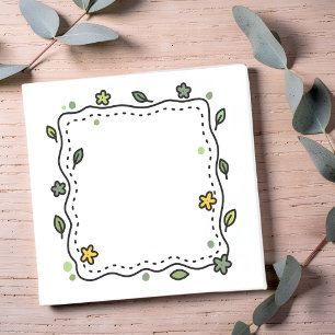 Post-it® Bordure de feuille botanique minimaliste   Dessin 
