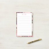 Post-it® Bordure de fleurs romantiques à faire (Sur un bureau)