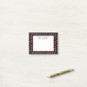 Post-it® Bordure de maïs bonbon Halloween personnalisé (Sur un bureau)