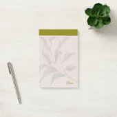 Post-it® Bordure de verdure naturelle de script personnalis (Bureau)