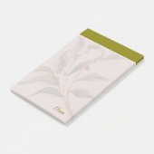 Post-it® Bordure de verdure naturelle de script personnalis (Incliné)