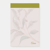 Post-it® Bordure de verdure naturelle de script personnalis (Devant)