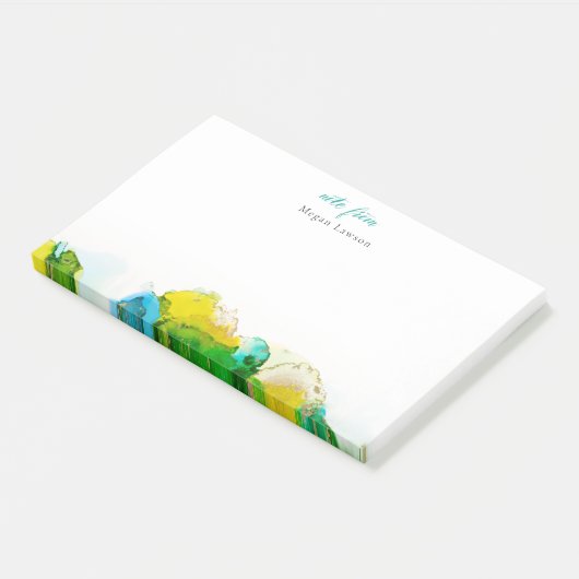 Post-it® Bordure d'encre vive moderne Note de conception (Incliné)