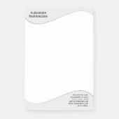 Post-it® Bordure d'étiquette plate - Vague dégradé gris 1 (Devant)