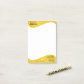 Post-it® Bordure d'étiquette plate - Vague or 1 (Sur un bureau)