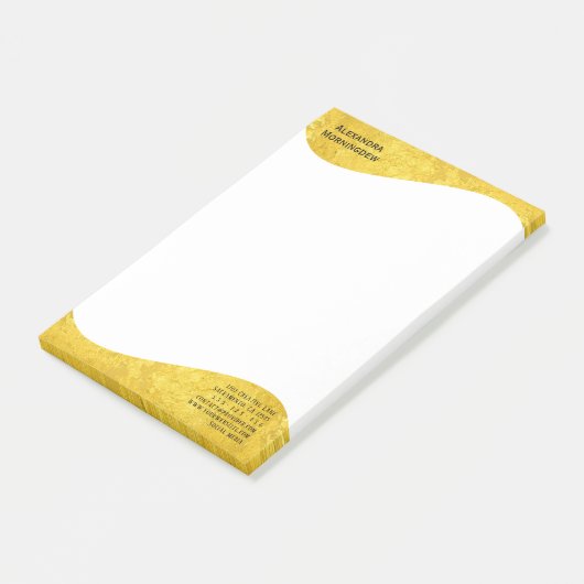 Post-it® Bordure d'étiquette plate - Vague or 1 (Incliné)