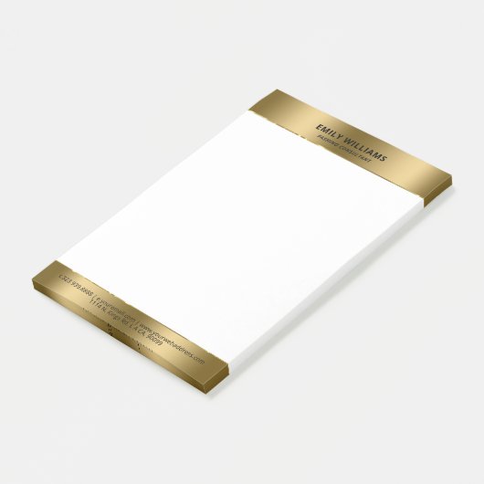 Post-it® Bordure d'or moderne minimale (Incliné)