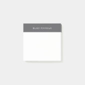 Post-it® Bordure du bloc de couleur gris | Personnalisé (Devant)