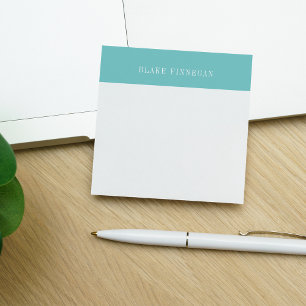 Post-it® Bordure du bloc de couleurs Aqua Personnalisé