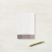 Post-it® Bordure et arrière - plan motif feuille (Sur un bureau)