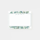 Post-it® Bordure Eucalyptus personnalisée doublée (Devant)