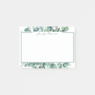Post-it® Bordure Eucalyptus personnalisée doublée