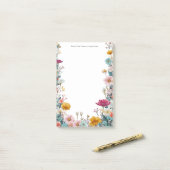 Post-it® Bordure fleur sauvage du bureau de personnalisatio (Sur un bureau)