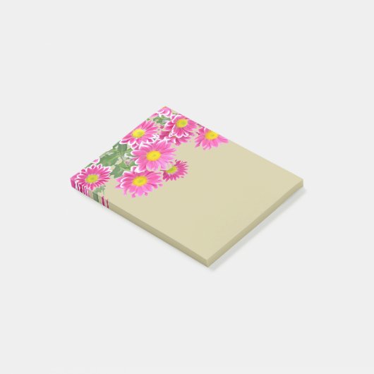Post-it® Bordure Fleurs Faisy Roses Fraîches (Incliné)