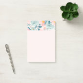 Post-it® Bordure florale rose et verte (Bureau)