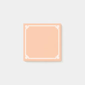 Post-it® Bordure grecque blanche et pêche (Devant)