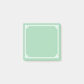 Post-it® Bordure grecque verte mer clair et blanc (Devant)
