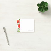 Post-it® Bordure horizontale avec pavot rouge (Bureau)