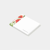 Post-it® Bordure horizontale avec pavot rouge (Incliné)