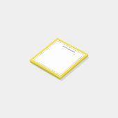 Post-it® Bordure jaune soleil Ajouter un nom personnalisé (Incliné)