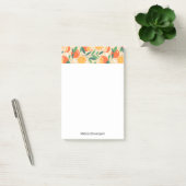 Post-it® Bordure Motif rétro de fruits d'agrumes orange (Bureau)