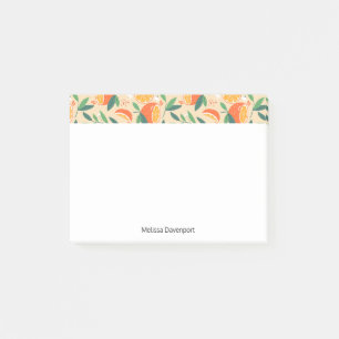 Post-it® Bordure Motif rétro de fruits d'agrumes orange