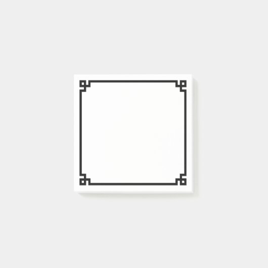 Post-it® Bordure ornementale à clé grecque noire (Devant)