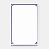 Post-it® Bordure Ornementale Clé Grecque Navy (Devant)