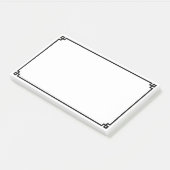 Post-it® Bordure Ornementale Clé Grecque Noire (Incliné)