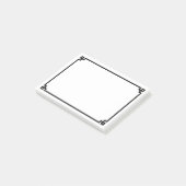 Post-it® Bordure Ornementale Clé Grecque Noire (Incliné)