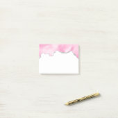 Post-it® Bordure Parties scintillant rose et argent Faux él (Sur un bureau)