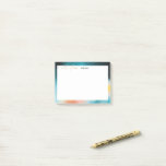 Post-it® Bordure peinte abstraite moderne et scénarisée<br><div class="desc">Cette élégante note de bordure est parfaite pour montrer votre style. De la police moderne au faux détail doré une option pour le personnaliser avec le nom</div>