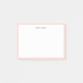 Post-it® Bordure rose pâle simple et élégante (Devant)
