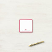 Post-it® Bordure rouge et coeur avec amour de (Sur un bureau)