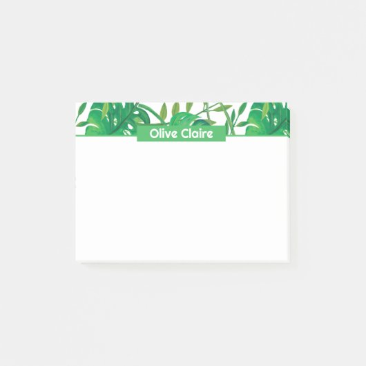 Post-it® Bordure Tropicale Personnalisée (Devant)